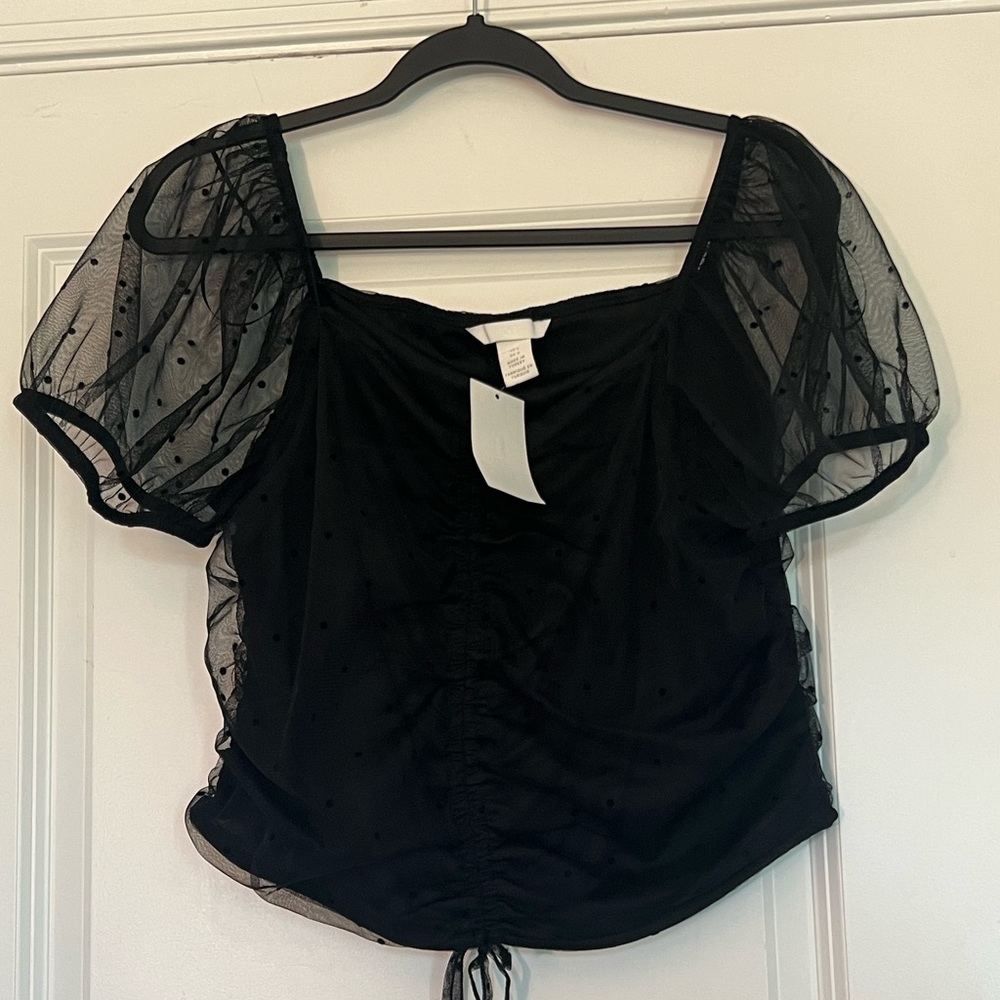 H&M Sheer sleeve top